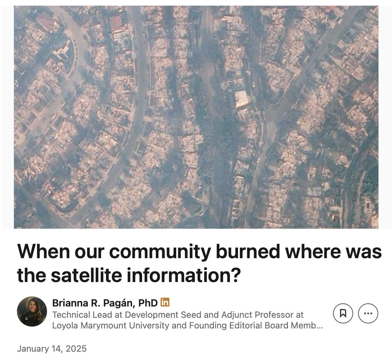 Brianna Pagan's Recent LinkedIn Post
